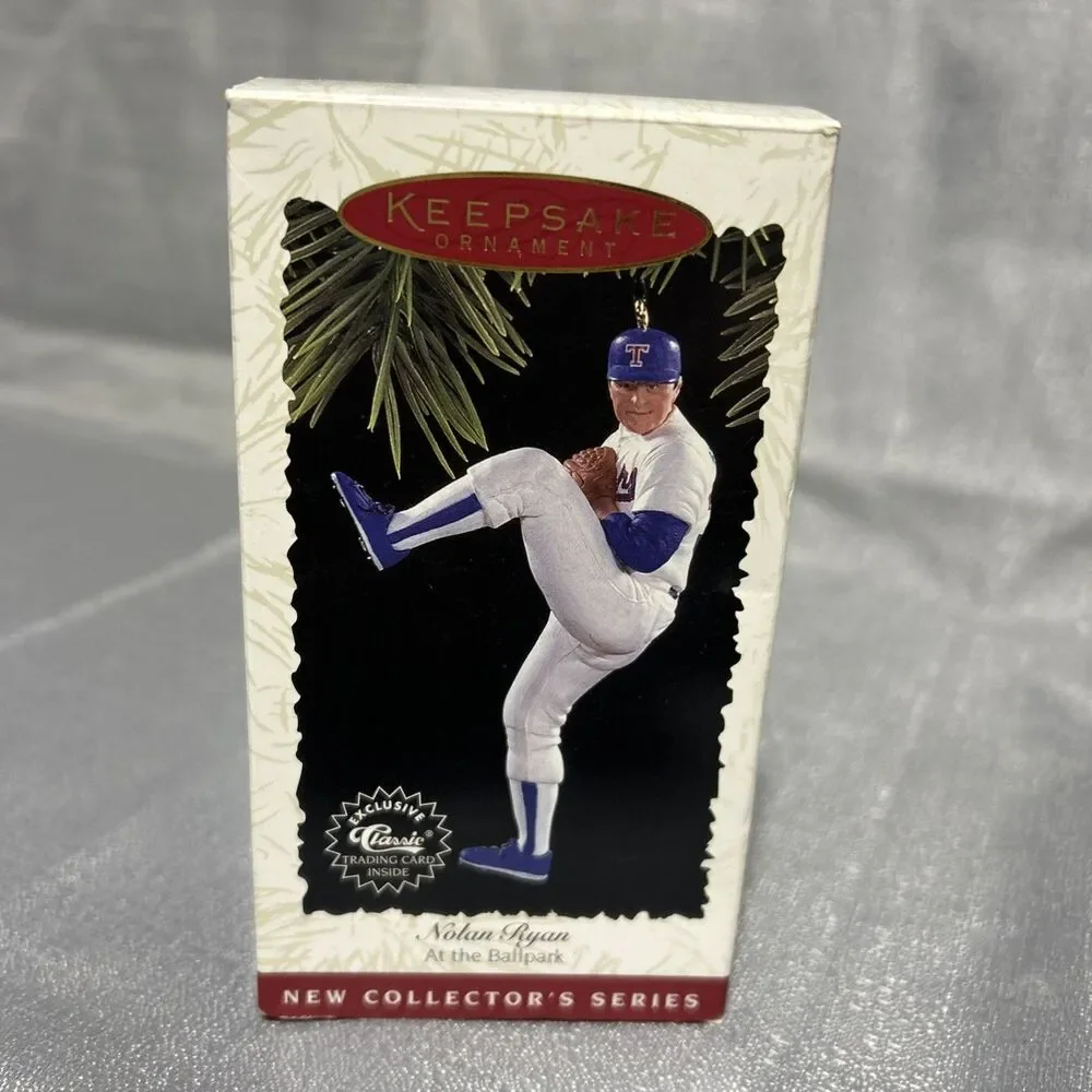 MLB Nolan Ryan At The Ballpark Texas Rangers Hallmark Keepsake Ornament‎ Xmas